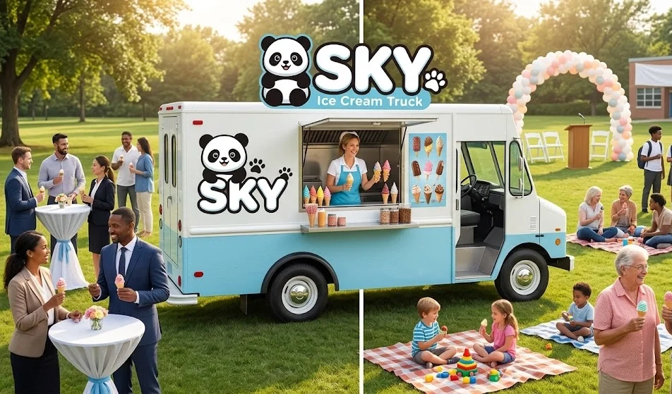 Standard Package by SKY Ice Cream Truck – The Perfect Ice Cream Catering Solution for Any Event