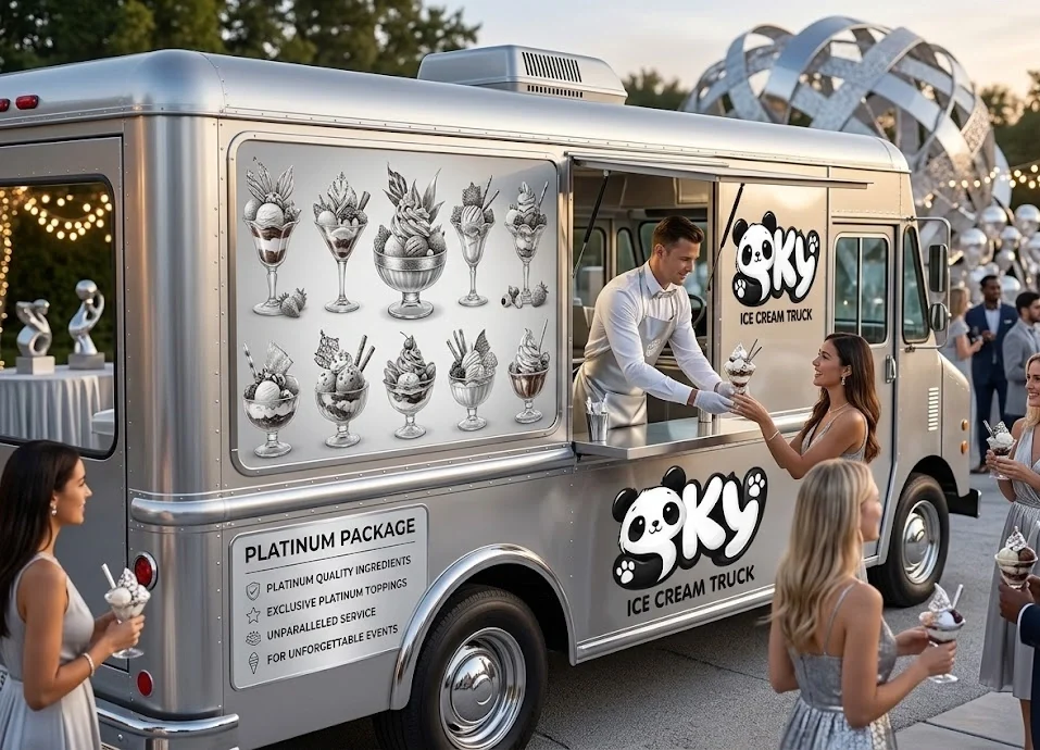 Platinum Package by SKY Ice Cream Truck: The Ultimate Ice Cream Experience for Unforgettable Events
